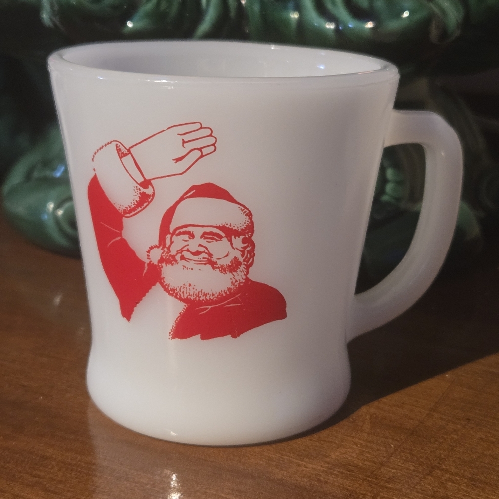 Vintage Anchor Hocking Fire King Christmas Mug